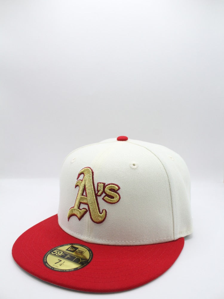 A´s ATLETICS WORLD SERIES 89 BEIGE/RED