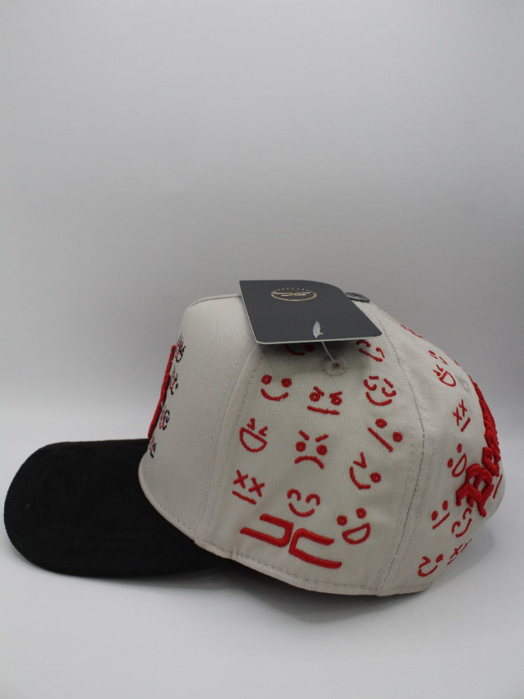 HAPPY FACE XY BEIGE/RED