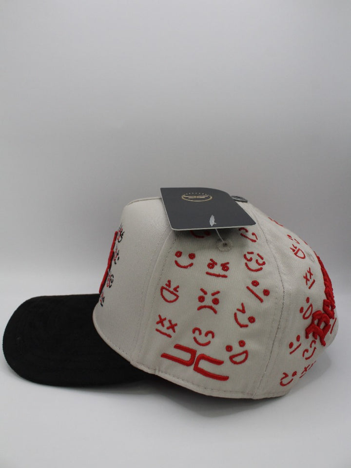 HAPPY FACE XY BEIGE/RED