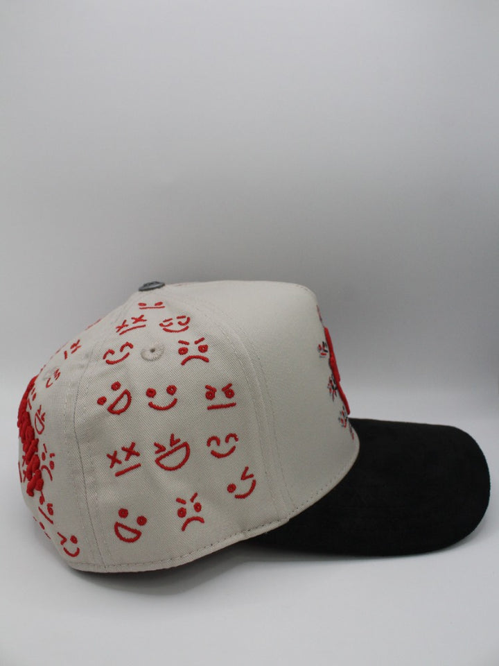 HAPPY FACE XY BEIGE/RED
