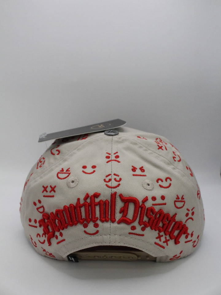 HAPPY FACE XY BEIGE/RED