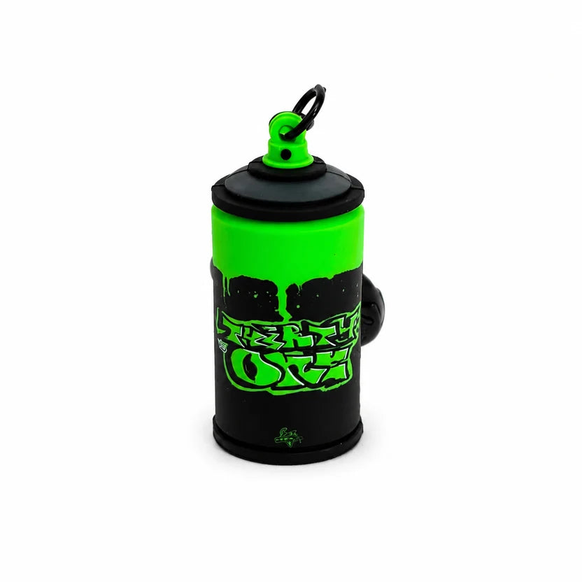 Llavero estilo graffiti en verde y negro