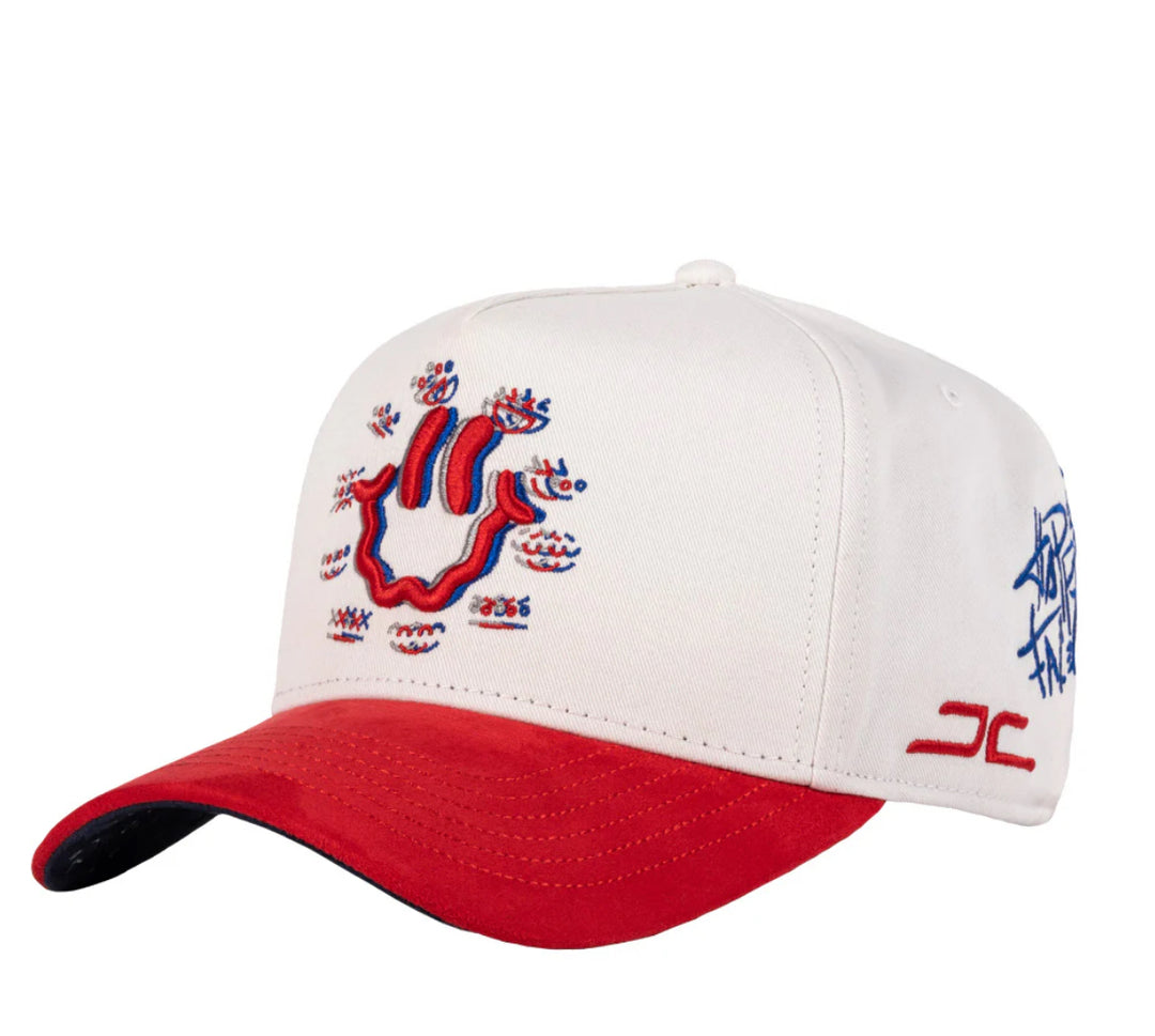 HAPPY FACE BEIGE RED