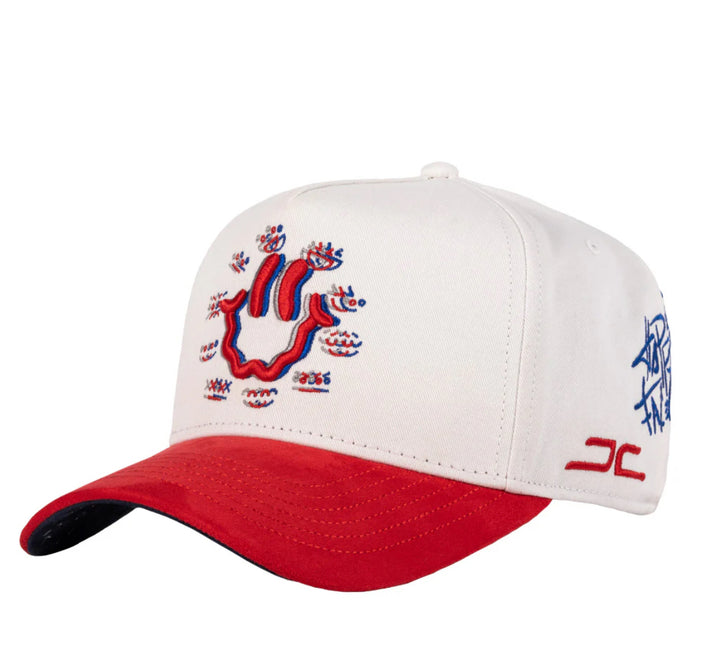 HAPPY FACE BEIGE RED