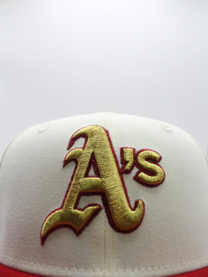 A´s ATLETICS WORLD SERIES 89 BEIGE/RED