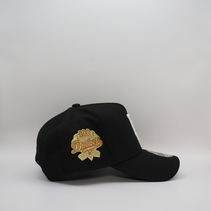 LA DODGERS 40 ANNIVERSARY NEGRO PARCHE DORADO