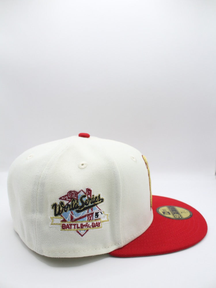 A´s ATLETICS WORLD SERIES 89 BEIGE/RED